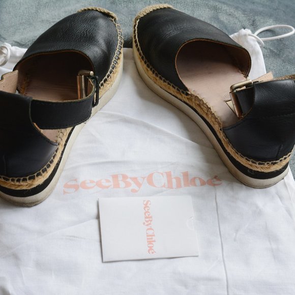 See by Chloe Glyn Espadrilles in Black Leather - Picture 8 of 10